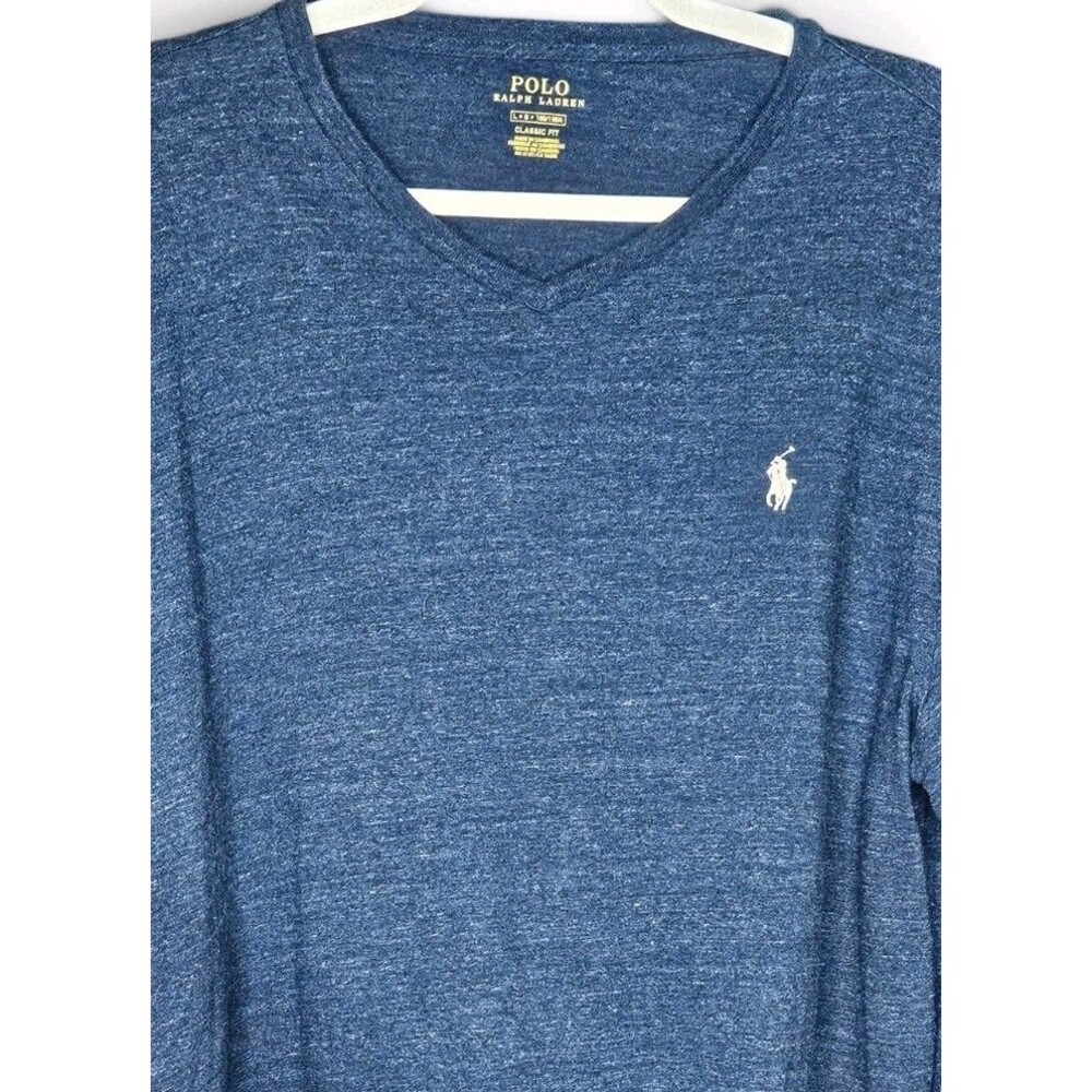 Polo Ralph Lauren Shirt Mens Large Blue Classic Fit Long Sleeve 100% Cotton